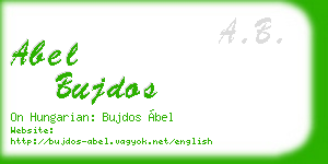 abel bujdos business card
